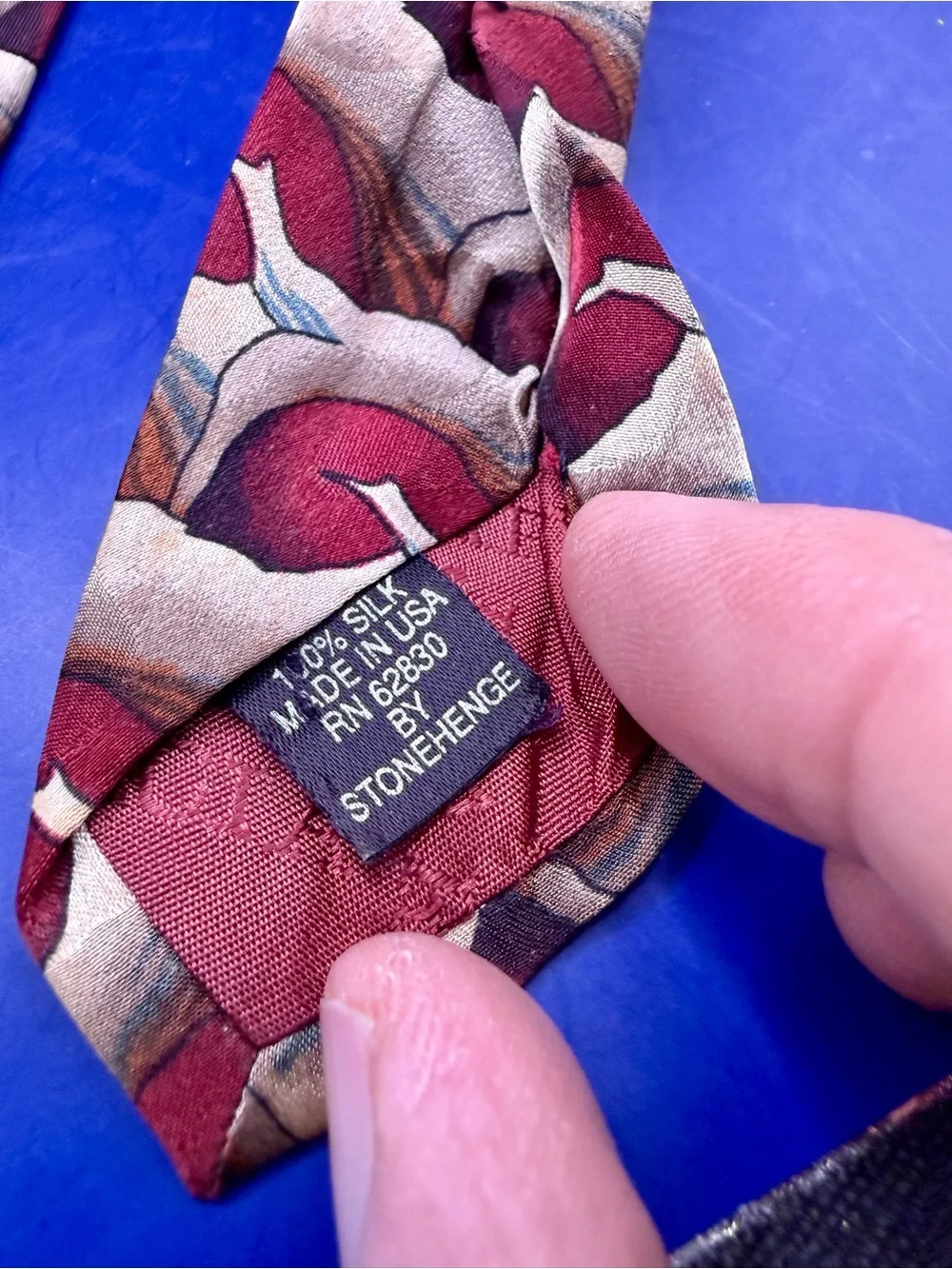 J Garcia Lot of 2 Silk Ties Red Abstract & Scales Coll 15